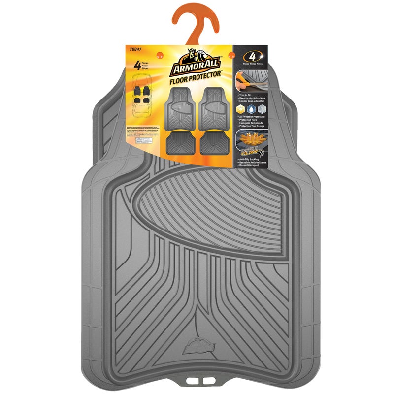 Armor All 4-Piece All-Season Floor Mats, Custom Fit Mats for Cars, Trucks, SUVs â€” Gray - Image 5